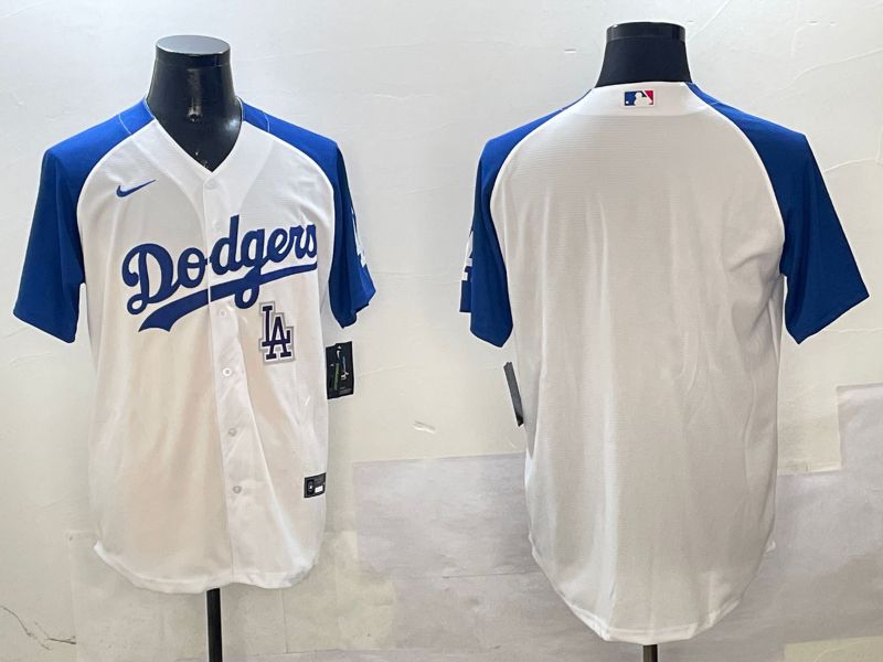 Men Los Angeles Dodgers Blank White blue Game 2025 Nike MLB Jersey style 8